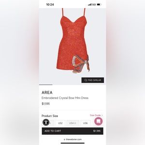 RED AREA DRESS Brand new with tags